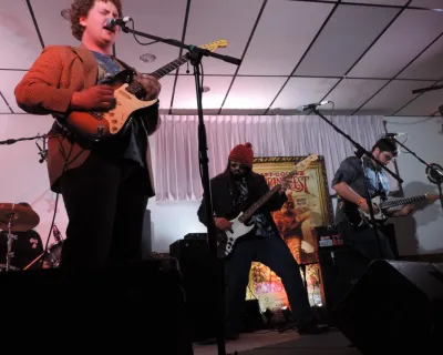 A band performing at the 2015 East Coulee Springfest