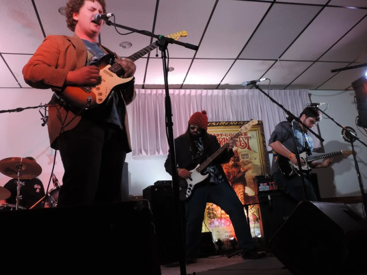 A band performing at the 2015 East Coulee Springfest