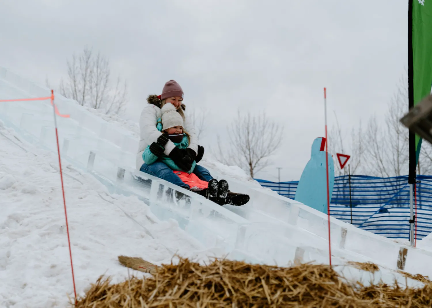 A family favourite at the carnival is the ice slide.